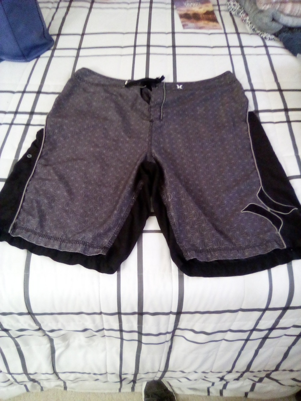 Hurley Men’s Black and Dark Gray Board Shorts